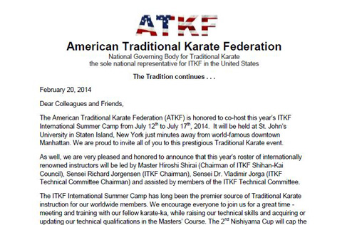 2014 ITKF International Summer Camp in New York